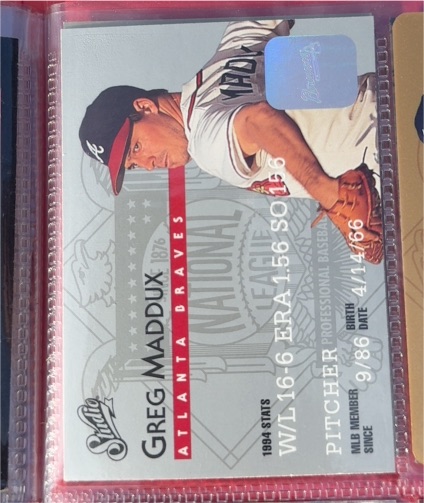 1995 Leaf Studio Platinum #6 Greg Maddux - Atlanta Braves — front