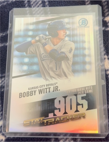2020 Bowman Chrome #ST-11 Bobby Witt Jr. Stat Tracker — front