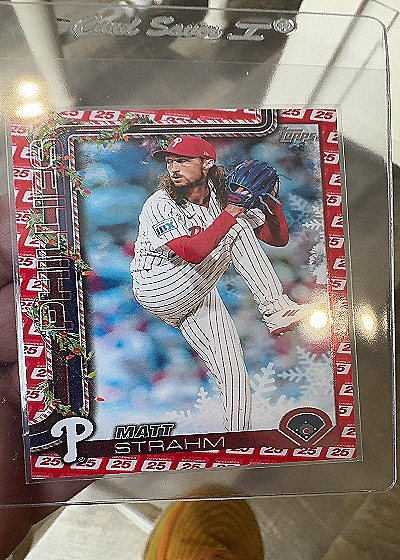 2025 Topps Holiday #H71 Matt Strahm — front