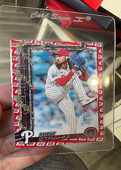 2025 Topps Holiday #H71 Matt Strahm — front