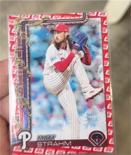 2025 Topps Holiday #H71 Matt Strahm — front