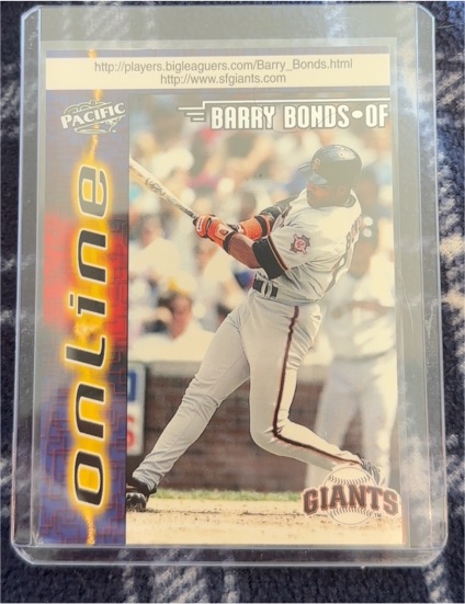 1998 Pacific Online #655 Barry Bonds — front