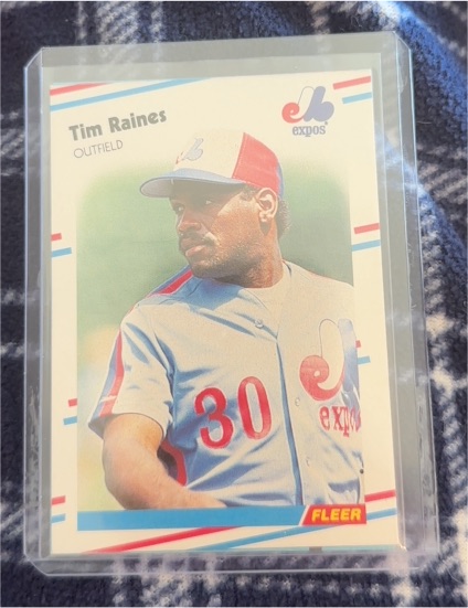 1988 Fleer #193 Tim Raines — front