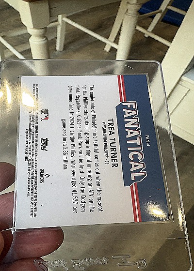 2025 Topps Chrome #FAN-4 Trea Turner Fanatical — back