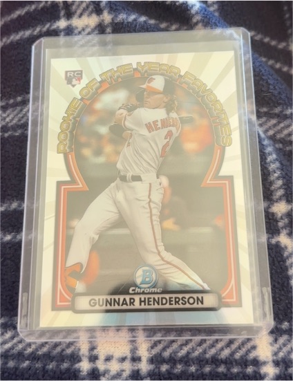 2023 Bowman Chrome Rookie of the Year Favorites #ROYF-15 Gunnar Henderson — front