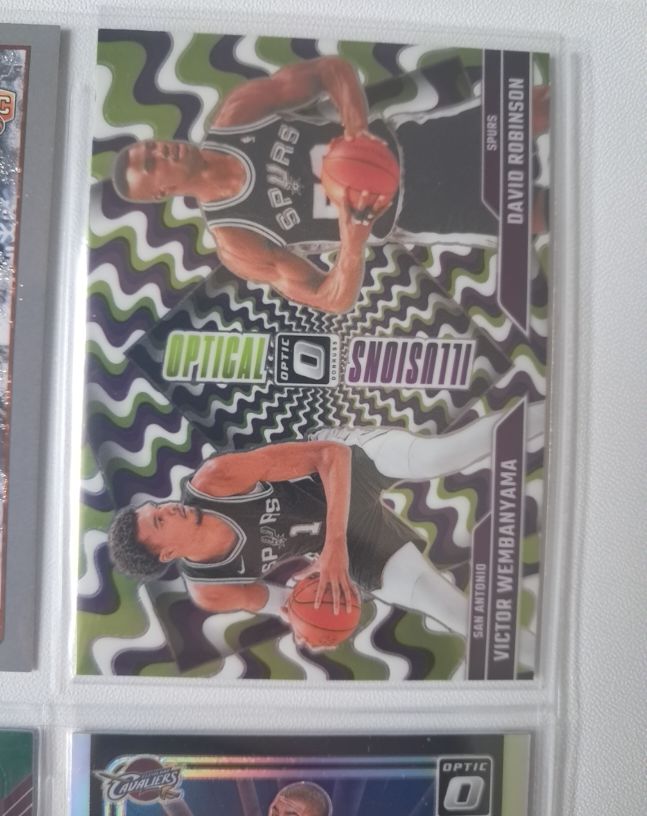 2024-25 Donruss Optic Optical Illusions #5 David Robinson Victor Wembanyama — front
