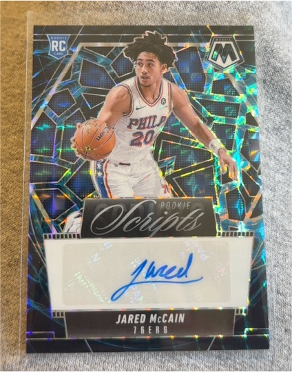 2024-25 Panini Mosaic Rookie Scripts #MS-JMC Jared McCain — front