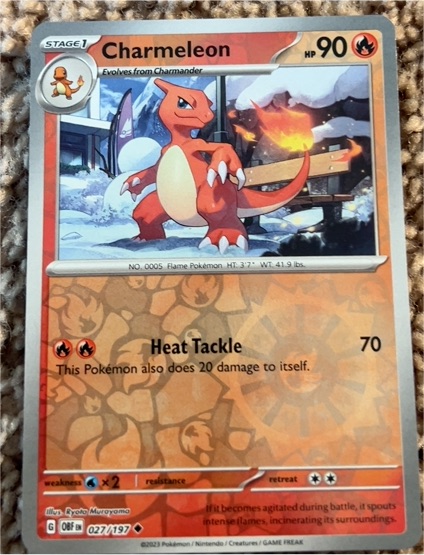2023 Pokémon SV03: Obsidian Flames #027 Charmeleon — front