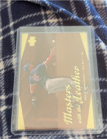 2003 Upper Deck Masters with the Leather #L5 Nomar Garciaparra — front