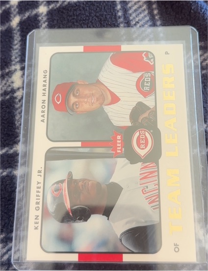 2006 Fleer Team Leaders #TL7 Ken Griffey Jr./Aaron Harang — front