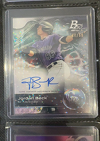 2023 Bowman Platinum Top Prospects #TOP-44 Jordan Beck — front