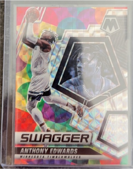 2021-22 Panini Mosaic #6 Anthony Edwards Swagger — front