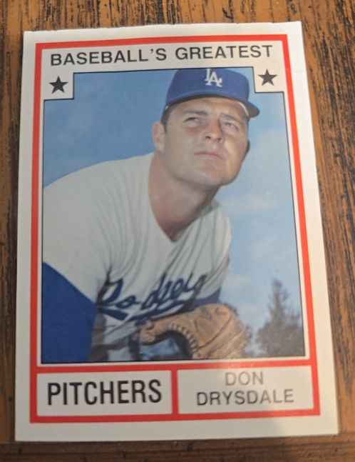 1982 TCMA Baseball's Greatest Pitchers #14 Don Drysdale — front
