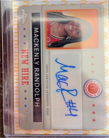 2024 Topps Chrome McDonald's #NHB-MAC Mackenly Randolph Auto Louisville — front