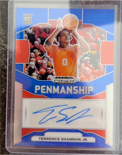 2024 Panini Prizm Draft Picks Penmanship Terrence Shannon Jr. Auto — front