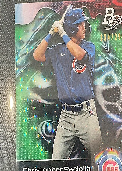 2023 Bowman Platinum Top Prospects #TOP-83 Christopher Paciolla — front