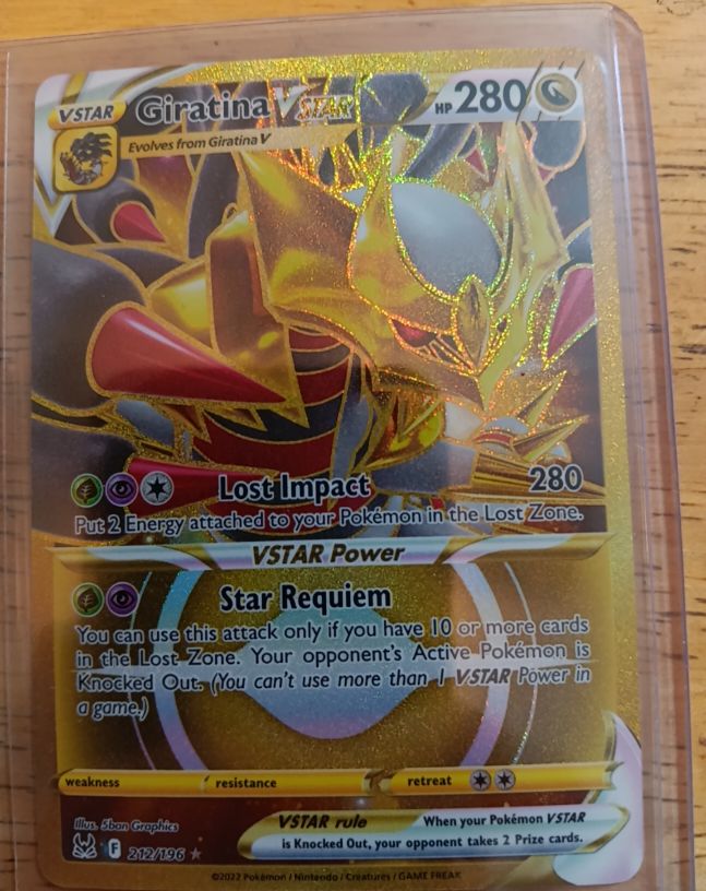 2022 Pokémon Sword & Shield Lost Origin #212 Giratina VSTAR — front