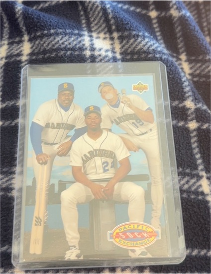 1993 Upper Deck #55 Ken Griffey Jr. / Jay Buhner / Kevin Mitchell — front