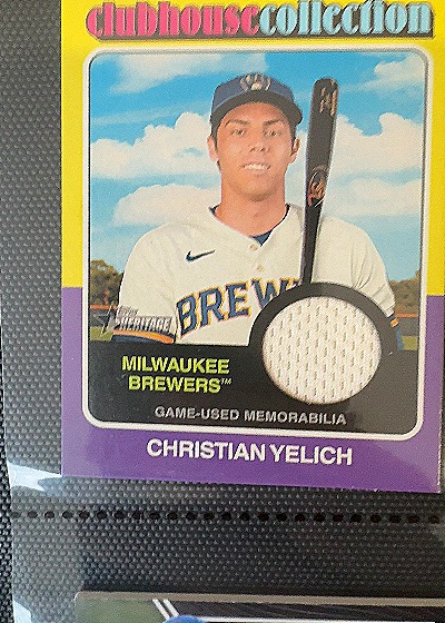 2024 Topps Heritage Clubhouse Collection #CCR-CY Christian Yelich — front
