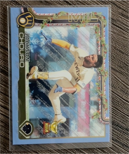 2025 Topps Holiday #H182 Jackson Chourio — front