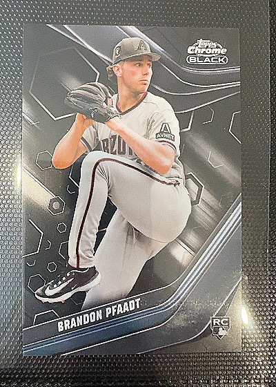 2023 Topps Chrome Black #38 Brandon Pfaadt Rookie RC Arizona Diamondbacks — front