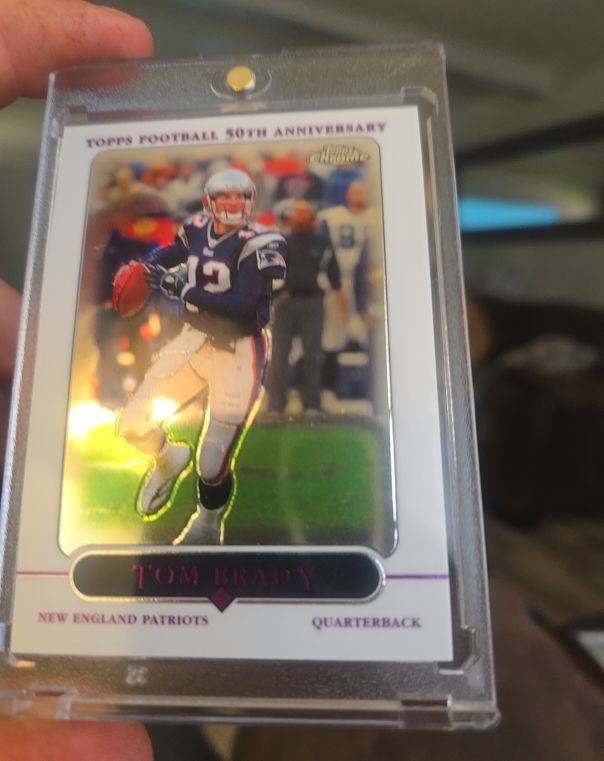 2005 Topps Chrome 50th Anniversary Tom Brady — front