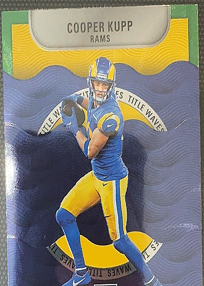 2022 Panini Donruss Elite #TW5 Cooper Kupp Title Waves Green Parallel — front