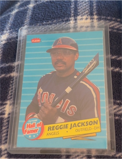 1986 Fleer #6 Reggie Jackson Future Hall of Famer — front