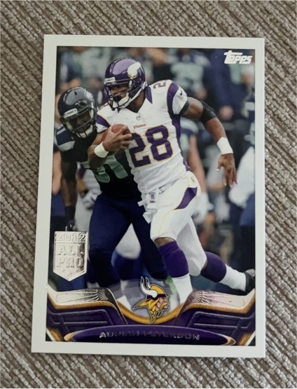 2013 Topps #1 Adrian Peterson Minnesota Vikings — front