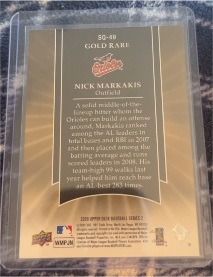 2009 Upper Deck Starquest #SQ-49 Nick Markakis — front