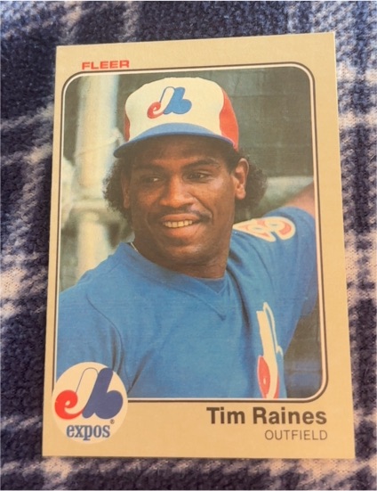 1983 Fleer #292 Tim Raines — front
