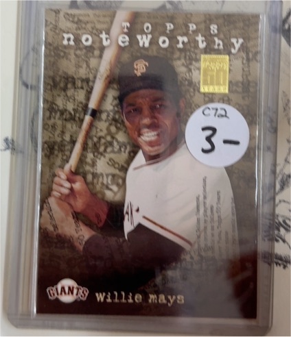 2001 Topps #TN26 Willie Mays Noteworthy — front