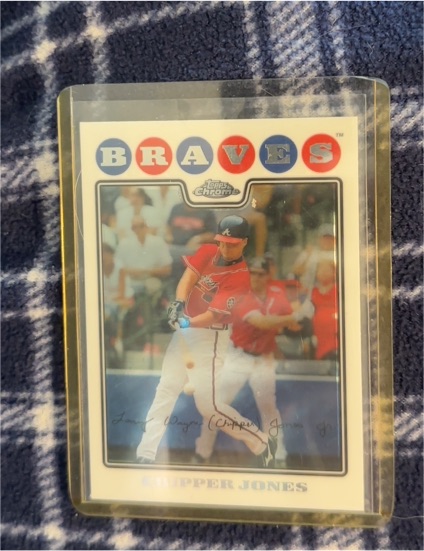 2008 Topps Chrome #132 Chipper Jones — front
