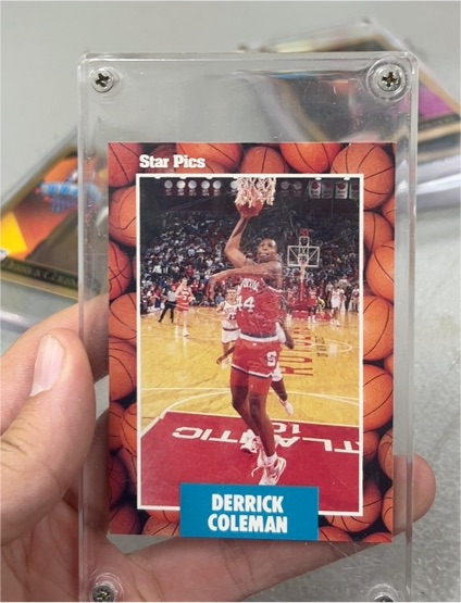 1990 Star Pics #43 Derrick Coleman — front