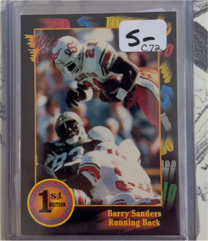 1991 Wild Card #106 Barry Sanders — front