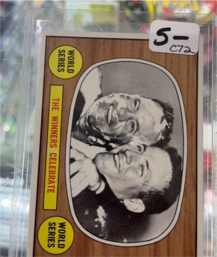 1967 Topps #155 World Series Summary The Winners Celebrate — front