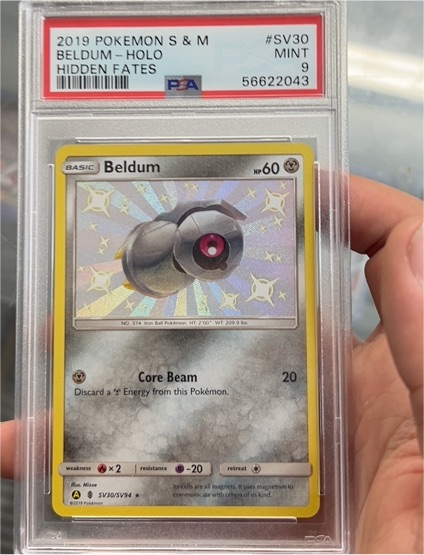 2019 Pokémon S&M #SV30 Beldum Holo Hidden Fates — front