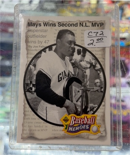 1992 Upper Deck Baseball Heroes #50 Willie Mays — front
