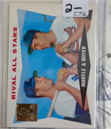 1960 Topps #160 Rival All Stars Mickey Mantle & Ken Boyer — front