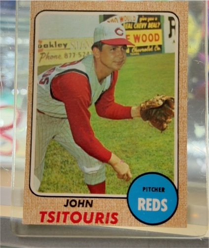 1968 Topps #523 John Tsitouris — front