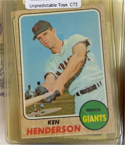 1968 Topps #309 Ken Henderson — front