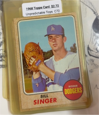1968 Topps #249 Bill Singer — front
