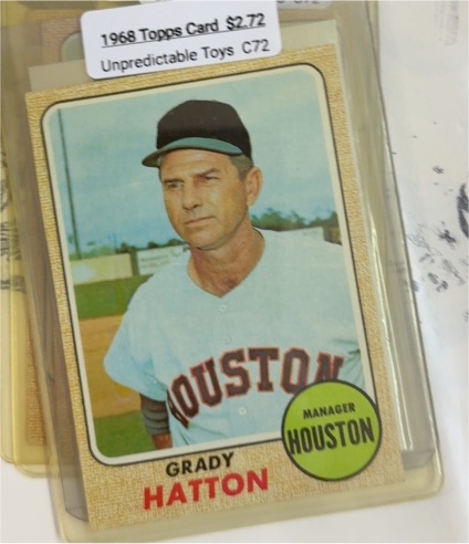 1968 Topps #392 Grady Hatton — front