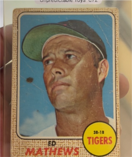 1968 Topps #58 Eddie Mathews — front