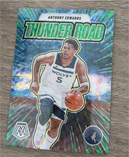 2024-25 Panini Mosaic Thunder Road #4 Anthony Edwards — front