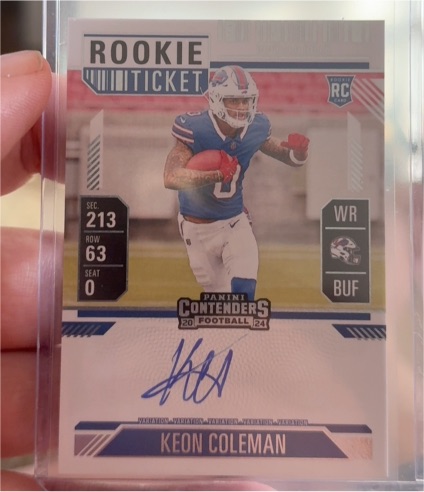 2024 Panini Contenders Rookie Ticket Keon Coleman — front