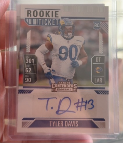 2024 Panini Contenders Rookie Ticket Tyler Davis — front