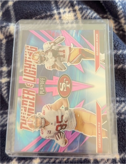 2021 Panini Playoff #TL-13 George Kittle / Brandon Aiyuk Thunder & Lightning — front