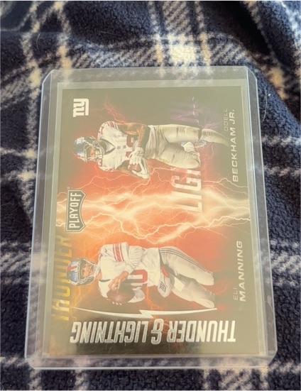 2023 Panini Playoff Thunder & Lightning Eli Manning & Odell Beckham Jr. — front