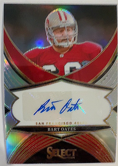 2024 Panini Select #SSP-BOS Bart Oates Select Signatures Silver Prizm Auto 49ers — front